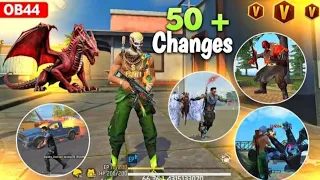 50+ Change's In OB44 Update 😱|| Zombie Mode / New Gun / New Character (secret Settings) Free Fire