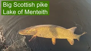 Pike fishing the Lake of Menteith Scotland