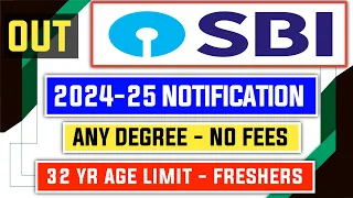 New SBI 2024-25 Notification Out