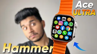 Hammer Ace Ultra⚡|| With 1.96'' IPS Display 😱|| Top Apple Watch Ultra Clone Under 3000✅||