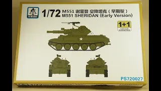 Unboxing S-Model's Sheridan (M551) Tank in 1/72 Scale