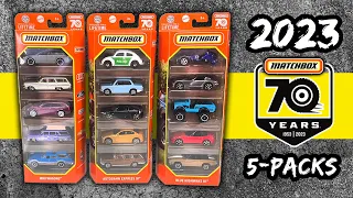 Unboxing New 2023 Matchbox 5 Packs - Autobahn Express IV, Blue Highways III, and MBX Wagons