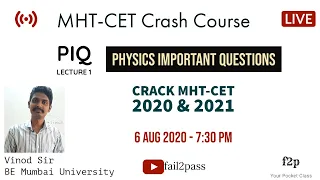 MHT-CET Crash Course || Physics ||