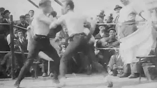 Old footage boxing vidéo - 1898