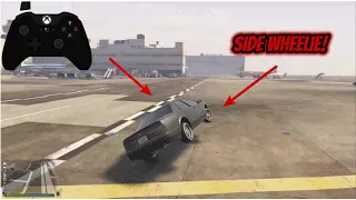 GTA V - How to SIDE WHEELIE! w/ controller map! (TWO WHEEL DRIVE!)