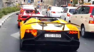 Lamborghini Aventador Catches Fire On The Streets Of Dubai!