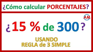 📌 PORCENTAJES con REGLA de REGLA de 3 - Como calcular el tanto % de un número