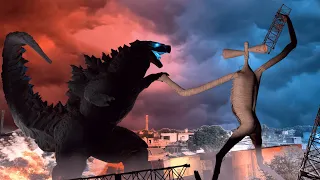 Siren head vs Godzilla