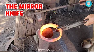 Forging Machete out of Rusted Bearing DIY.