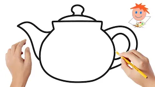 How to draw a teapot | Easy drawings