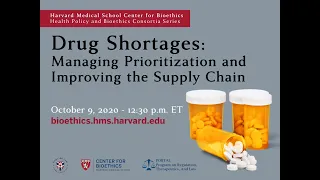 Drug Shortages: Managing prioritization and improving the supply chain