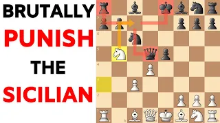 Brutally PUNISH the Sicilian Defense (Carlsen Used This Tricky Gambit Opening)
