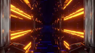 Futuristic Tunnel Sci-fi Corridor 3D DJ Concert Alien Hallway Wallpaper Background | 4K Screensaver