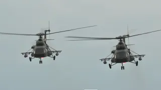 LOW FLY OVER from Mi-24 and two Mi-171 Czech Air Force Ostrava NATO Days Airshow 2012 flyby flyover