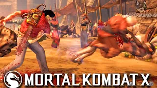 The Best Stage Brutality In Mortal Kombat History! - Mortal Kombat X: "Leatherface" Gameplay