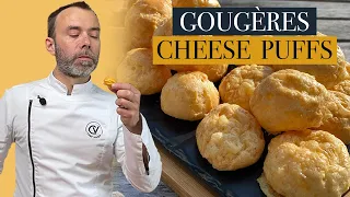 GOUGÈRES: Light as air cheese puffs by french chef