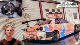 Rebuilding Nissan Skyline GTR (Brian O'Conner - Fast & Furious) - NFS HEAT - LOGITECH G29 Gameplay