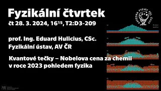 prof. E. Hulicius: Kvantové tečky – Nobelova cena za chemii v roce 2023 pohledem fyzika [Fyz. ¼]