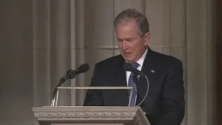 George W. Bush breaks down as he remembers his dad