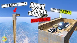 EKSPERIMEN MOBIL LOMPAT DARI TEMPAT TERINGGI - GTA 5 MOD