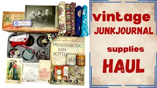 EXTREME TREASURE HUNTING - VINTAGE AND ANTIQUE JUNKJOURNAL SUPPLIES HAUL -
