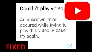 Fix Failed To play Video An Unknown Error Has Occured  || Failed to play YouTube video In Android