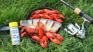 WILD TROUT & SPICY CRAWFISH COOKOUT ON THE RIVER!