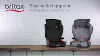 Britax Skyline & Highpoint 2-Stage Belt-Positioning Booster Seats: How to Remove/Attach the Backrest