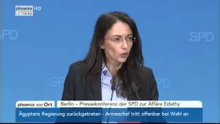 Edathy Affäre - PK der SPD mit Yasmin Fahimi am 24.02.2014