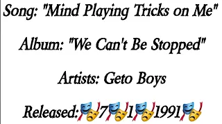 Geto Boys - Mind Playing Tricks on Me (Lyrics)*EXPLICIT