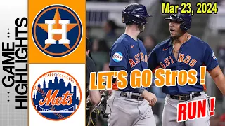 Houston Astros vs New York Mets [TODAY] Highlights Spring Training (03/23/2024) | MLB Highlights
