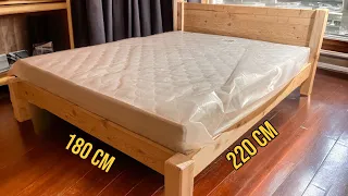 BED FRAME DIY || How to Build a Bed Frame Out of Wood