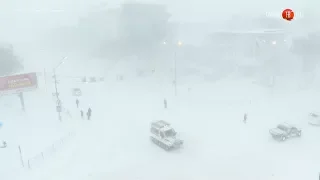 24.01.2018 Сахалин оказался в снежной блокаде