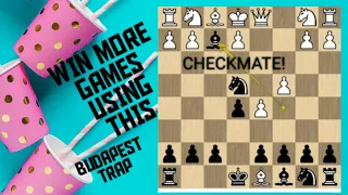 WIN MORE GAMES LEARNING THIS TRAP | Budapest Gambit Trap | SKYEchess