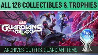 Guardians of the Galaxy - All 126 Collectibles & All Achievements 🏆 Outfits, Archives, Guardian Item