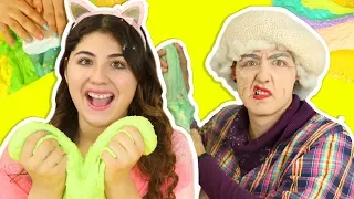 SLIME SMOOTHIE CHALLENGE WITH GRANDMA BUURDA | Slimeatory #219