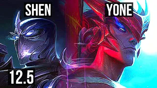 SHEN vs YONE (TOP) | 5.6M mastery, 1200+ games, 8/4/24 | NA Master | 12.5