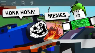 ROBLOX Train Vs Cars Funny Moments (MEMES) #1 | loadreal