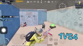 1VS4 PUBG Mobile Clutch!!