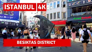Besiktas District Istanbul 2022 25 September Walking Tour|4k UHD 60fps