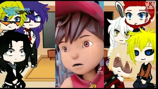 pro heroes react to Boboiboy||animasi from malaysian