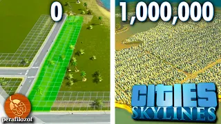 🕙 Cities: Skylines 1 million population Timelapse | City of Bedrock on Hard Mode gameplay