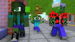 Monster School: Poor Baby Zombie Life (Bad Family) (Sad story but happy ending)- Minecraft Animation