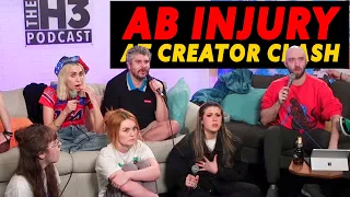 H3 watch party REACTS to AB'S RIB INJURY at Creator Clash 2