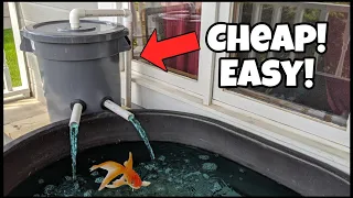 DIY Pond Filter Made EASY From Trash Can!