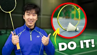 How to Pick Up Badminton Bird with Racket