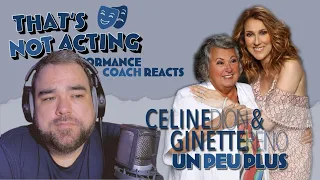 Celine Dion & Ginette Reno - Un Peu Plus: Performance Coach Reacts (First Time Reaction)