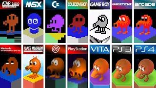 Q*bert (1982)Atari 2600 vs MSX vs Vic20 vs GB vs GBC vs NES vs SNES vs PS1 vs DC vs Vita.. And MORE!