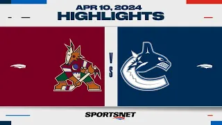 NHL Highlights | Coyotes vs. Canucks - April 10, 2024