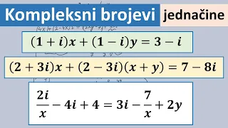 Jednačine u skupu kompleksnih brojeva rešeni zadaci